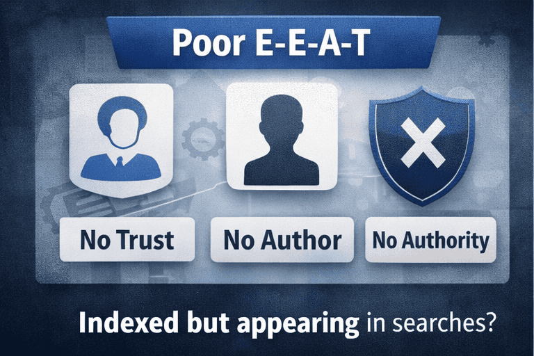 Poor E-E-A-T Image for Indexed pages that never rank.